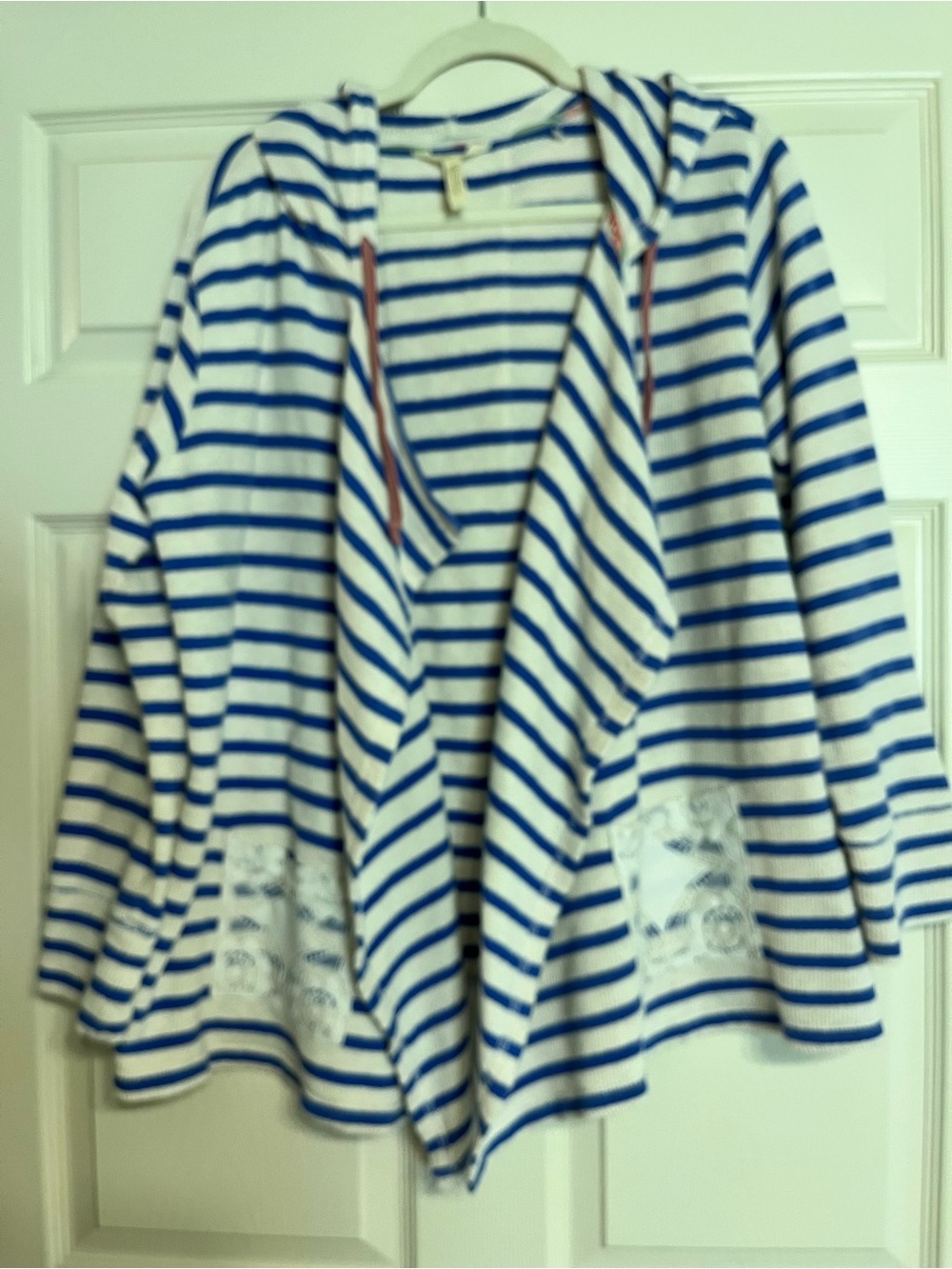Matilda Jane Blue & White Striped Hooded Utility Jacket